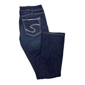 Silver Jeans Co Avery Straight Jeans Womens 32x32 Dark Wash Stretch Denim